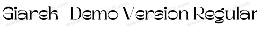 Giarek   Demo Version Regular字体转换